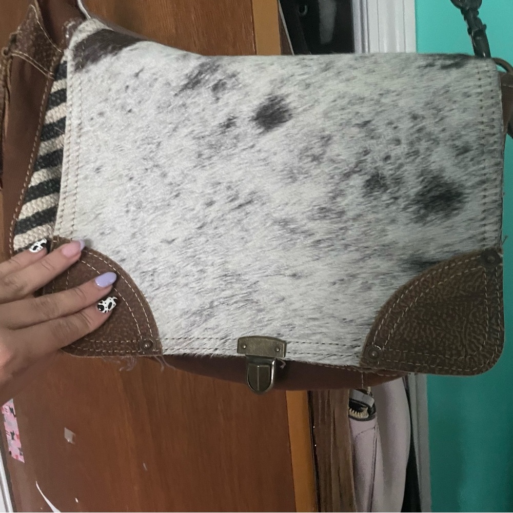 Cowhide Leather Shoulder Bag